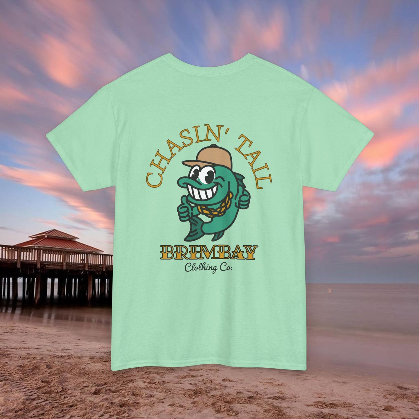 Brimbay “Chasin’ Tail” Heavy Cotton Graphic T-Shirt – Unisex Logo Tee