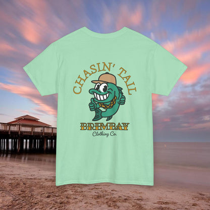 Brimbay “Chasin’ Tail” Heavy Cotton Graphic T-Shirt – Unisex Logo Tee