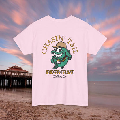 Brimbay “Chasin’ Tail” Heavy Cotton Graphic T-Shirt – Unisex Logo Tee