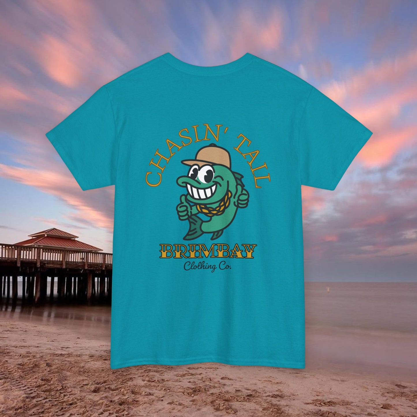 Brimbay “Chasin’ Tail” Heavy Cotton Graphic T-Shirt – Unisex Logo Tee