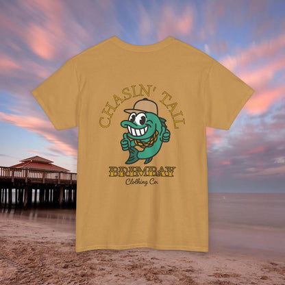 Brimbay “Chasin’ Tail” Heavy Cotton Graphic T-Shirt – Unisex Logo Tee
