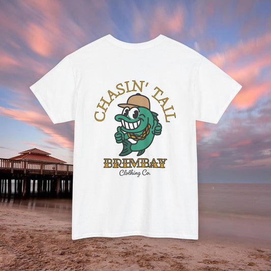 Brimbay “Chasin’ Tail” Heavy Cotton Graphic T-Shirt – Unisex Logo Tee