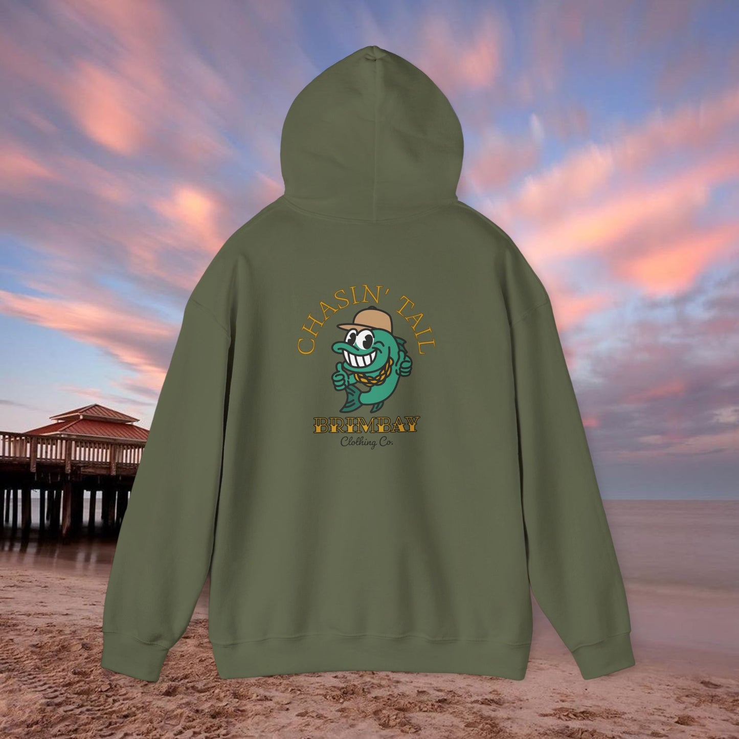 Brimbay “Chasin’ Tail” Heavyweight Hoodie – Unisex Logo Coastal Classic Hoodie