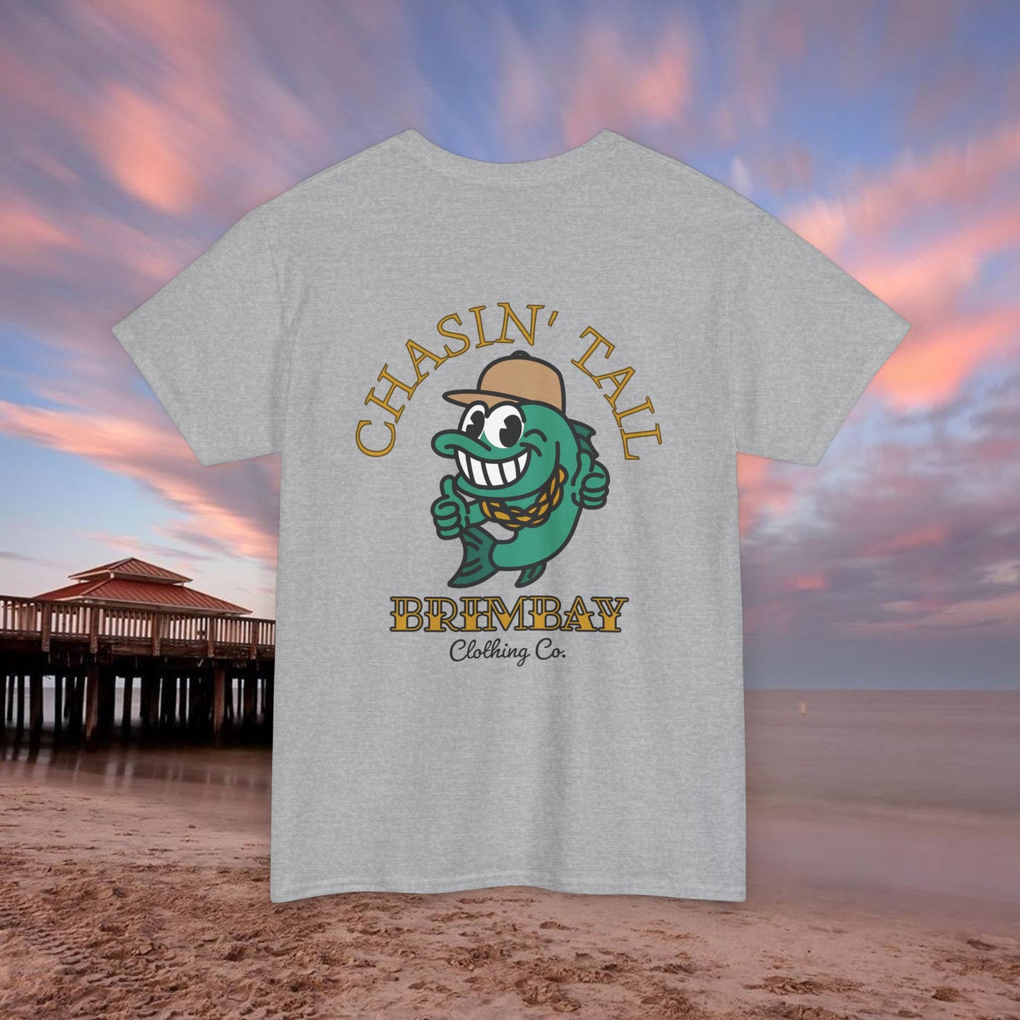 Brimbay “Chasin’ Tail” Heavy Cotton Graphic T-Shirt – Unisex Logo Tee