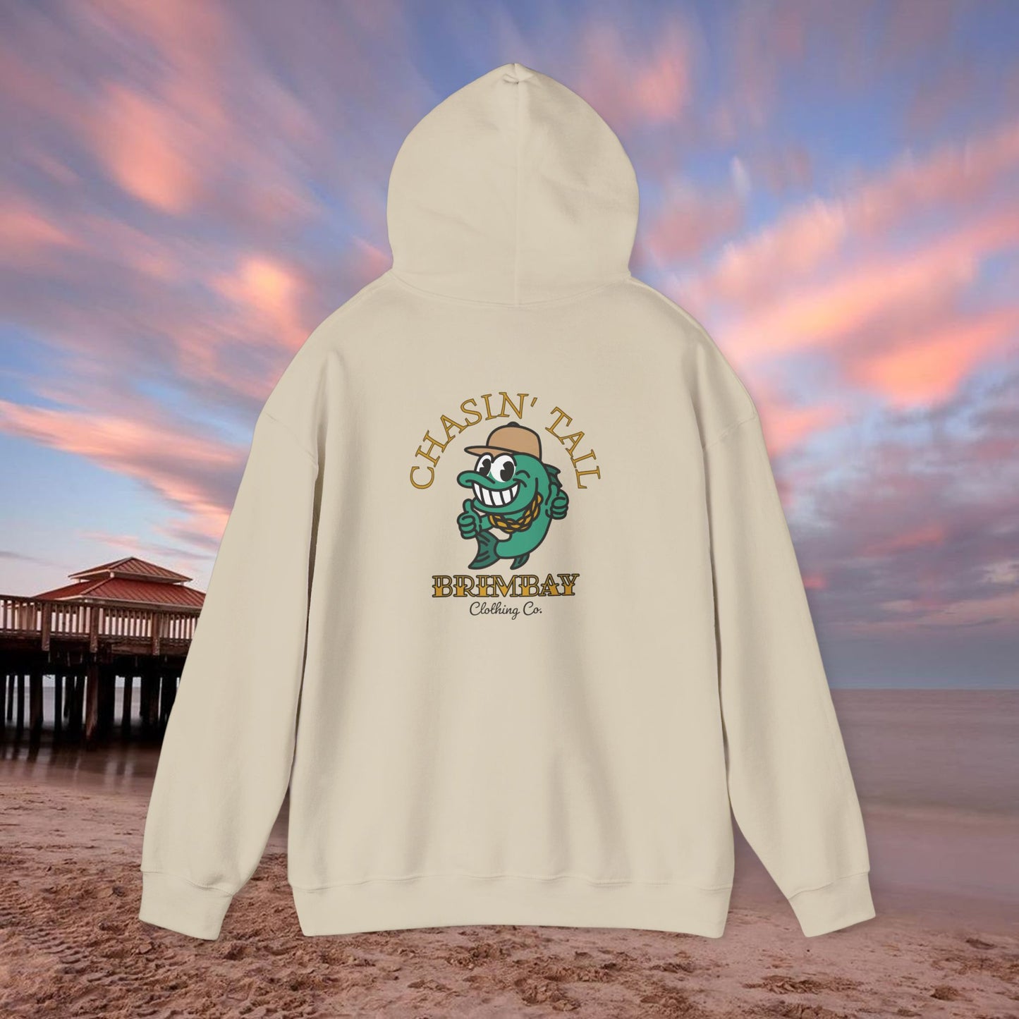 Brimbay “Chasin’ Tail” Heavyweight Hoodie – Unisex Logo Coastal Classic Hoodie