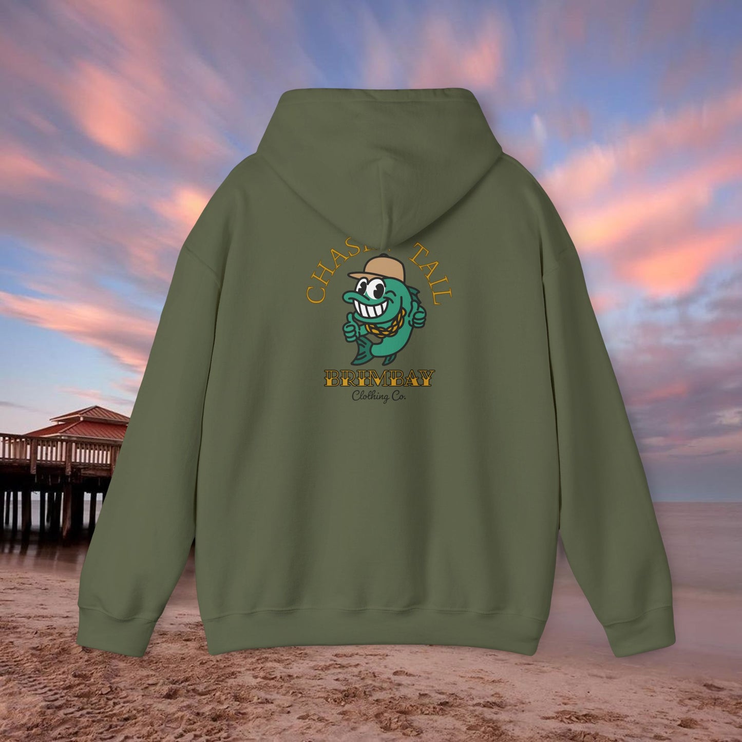 Brimbay “Chasin’ Tail” Heavyweight Hoodie – Unisex Logo Coastal Classic Hoodie